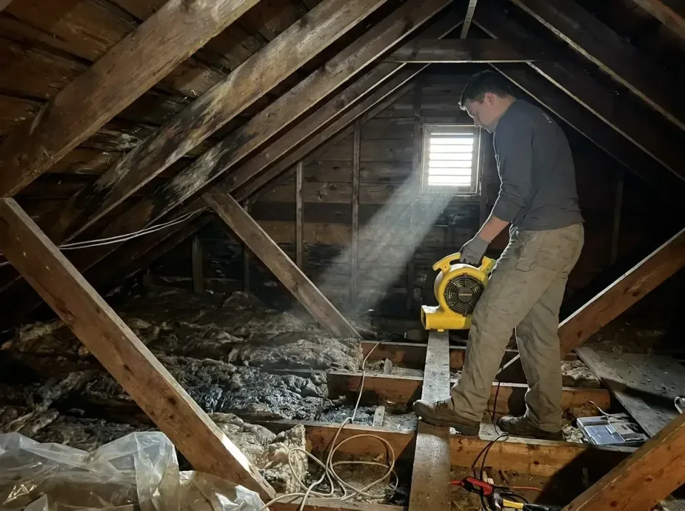 attic-water-damage-drying-proc-007 — frequently asked questions, Emergency Water Extraction & 24/7 Flood Response in Pelican…
